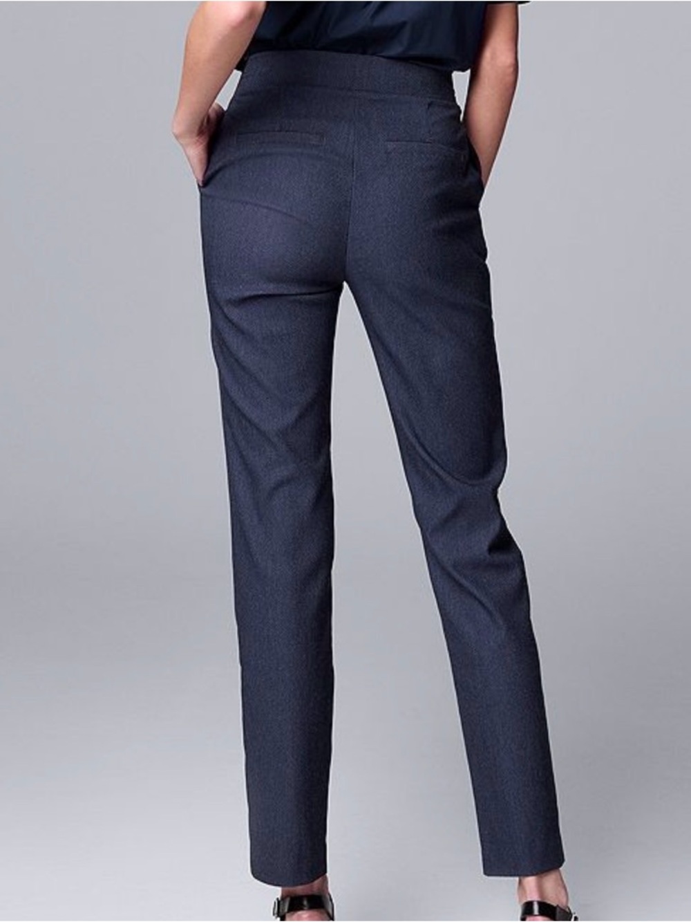 Simply Vera Wang Classic Navy Slim Trousers